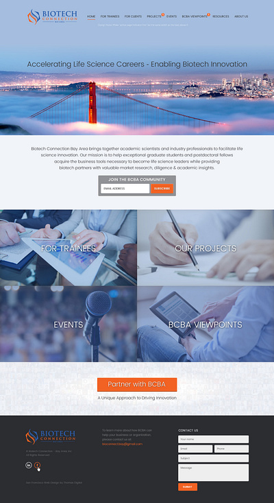 Biotech Connection Bay Area design responsive web web design website wordpress