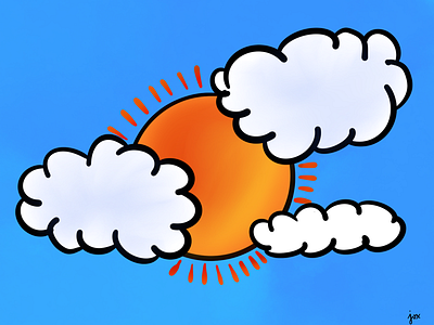 Sunshine clouds doodle doodles draw drawing illustration illustrations sun sunny sunrise sunset sunshine