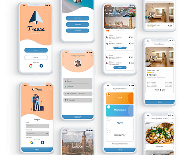 Travel Planning App activity adobe adobe illustrator adobe xd app booking design flight food hotel journey mobile payment photoshop reserve travel ui ux visa