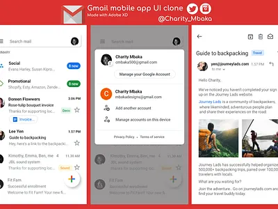 gmail ui clone clone gmail user interface