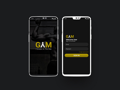 Fitness app login page black fitness flat login login page photoshop simple ui ux ui design uidesign uiux