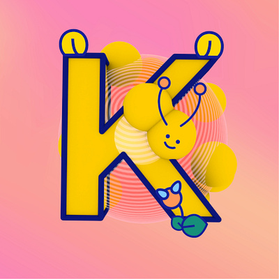 K for 36 Days of Type 2d 36days 36daysoftype 3d 3dtype bellapark branding c4d design gradient graphic illustration lettering motion design type