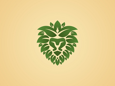 Lion Leaf Logo animals brand branding clean design graphic design identity illustration logo logos logotype mascot logo type vector