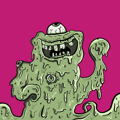 Slime boi drawing illustrator monster procreate sketch