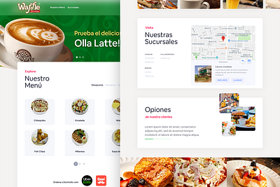 Restaurant Chain Website Design coffee design food green map restaurant ux website