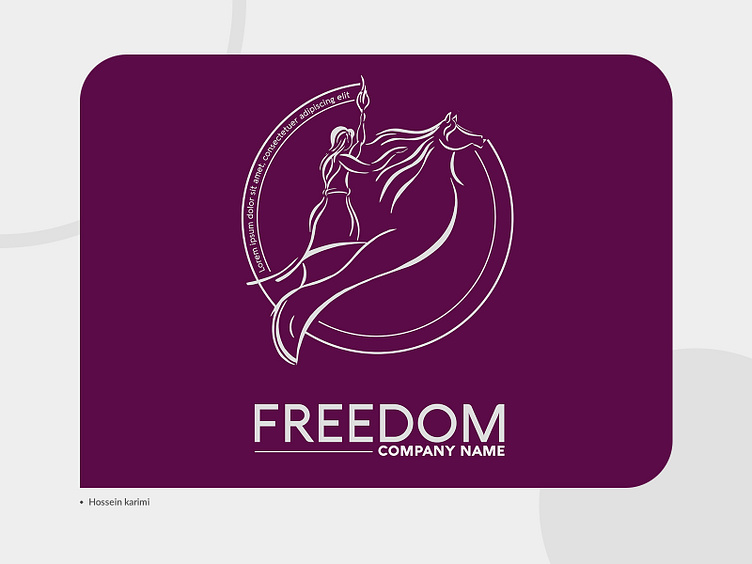 freedom logo by Hossein Karimi on Dribbble