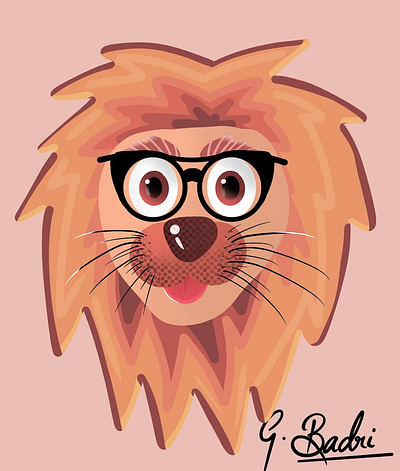 The Nerdy Lion character design digitalart illustration lions modeling