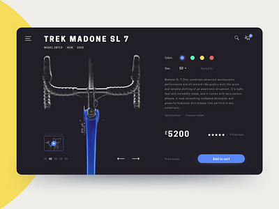 Trek Bike UI Concept 2020 bike bikeshop cart competition design ecommerce interface landing marketing shopping speed sport trek ui ux