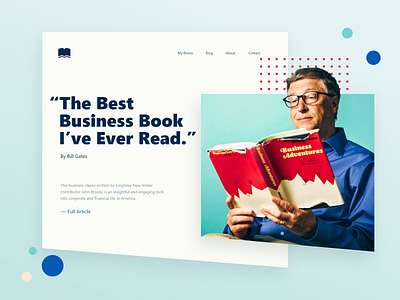 Bill Gates Book Review - DailyUI 039 039 bill book dailyui gates gradient minimal review testimonials ui ux web webdesign website