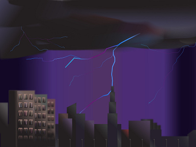 Thunderstorm big city buildings cloud dark sky flash megapollis nature night city rain skycraper storm thunder thunderstorm