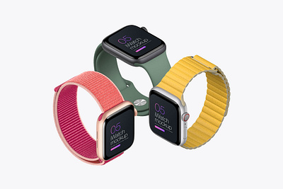 iWatch 5 Perspective Psd Mockup apple watch 5 mockup