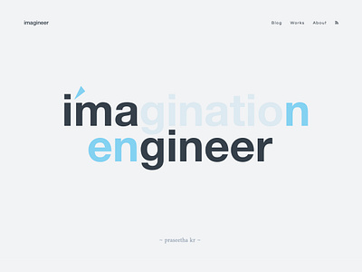 imagineer ⎶ i'm an engineer engineer helvetica neue imagination portfolio design