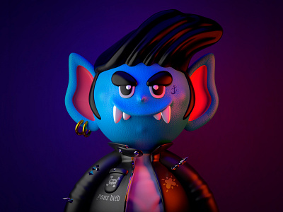 Beto "Rockabilly" 3d animation art arte 3d c4d cinema4d color design illustration kawaii render