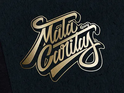 Mata Caritas gang ismasf letter lettering logo trazos