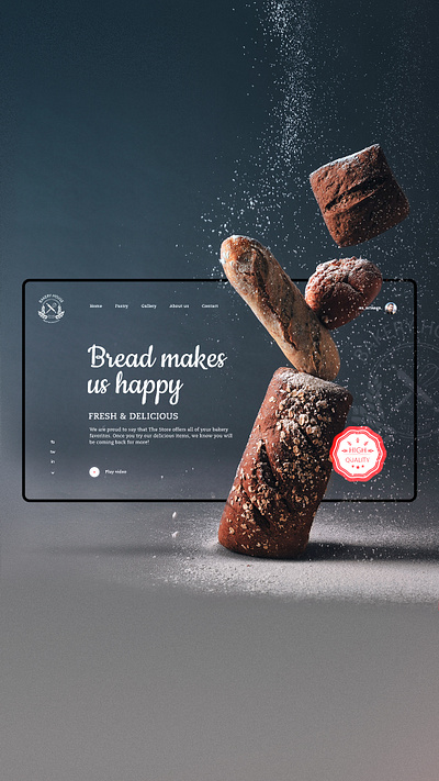 Bakery House bakery bread delicious ecommerce food fresh graphic design house inspiration interaction interface landing photography store template uiux webpage website