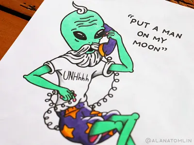 SPACE alana tomlin alanatomlin alien alien wizard american traditional katya zamolodchikova space traditional tattoo unhhhh unhhhh wizard