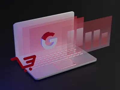 Google shopping 3d blender blender3d google infographic lowpoly shopping