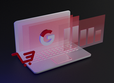 Google shopping 3d blender blender3d google infographic lowpoly shopping