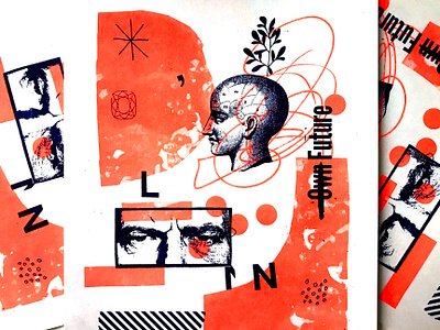 Riso 2 collage design illustration layout texture