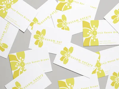 Blossom Notary business business card cellular graphic design stationary design