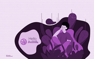 hellow dribbble animation branding design illustration illustrator minimal type typography vector website