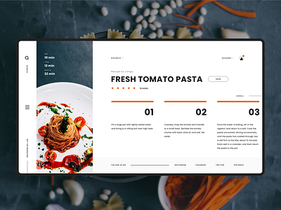 Food Recipe Website app branding design desktop food food app identity recipe recipe app ui web web design landing page website