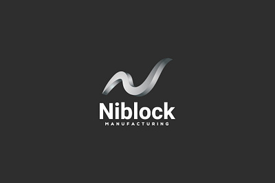 Niblock abstract logo block logo logo logo design minimal steel steel logo steel manufacturing