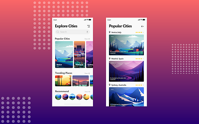 Traveling App app design illustration mobile app mobile app design travel app travelling ui ux