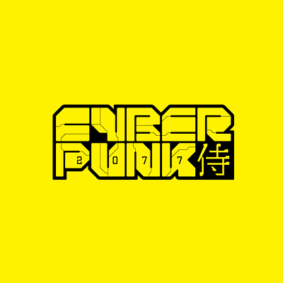 CyberPunk 2077 2077 brand cyber cyberpunk cyberpunk 2077 design gamer gaming high tech illustration japanese logo logotype mark symbol tech vector yellow