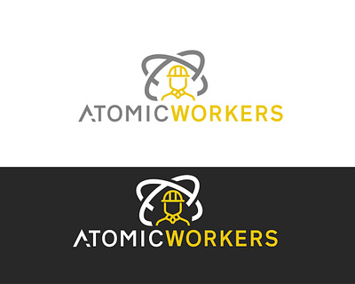 Atomic Workers Logo Design construction logo houselogo logo logo design logo ideas