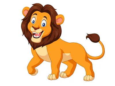 Lion africa animal big big cat cartoon cat character cute feline funny happy illustration jungle lion mascot safari vector wild wildlife zoo