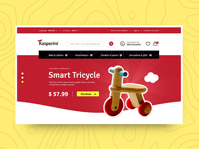 Toy online store - web design agency agency web design agency website clean website concept ecommerce kids landing page landingpage minimal modern website online shop online store toys ui design uiux web design web illustration webdesign website