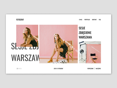 Photographer V1 design landing page typography ui ux website