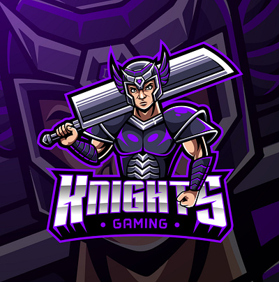 Knight sport mascot logo design branding design esport esports game design graphic design illustration knight logo mascot logo