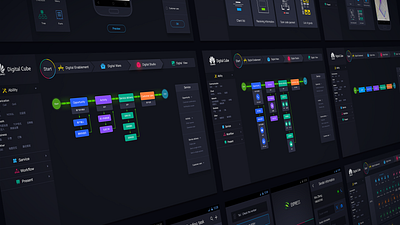 Digital cube icon illustration ui ux