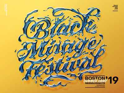 black mirage festival 19 design festival graphic illustration lettering type typo typography