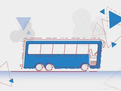 Bus illustration digital digital 2d illustration vector