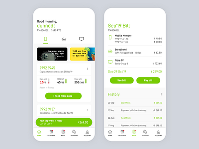 Starhub App Design app interface ios mobile ui ux