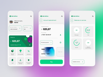 MegaFon - redesign app branding figma figmadesign mobile mobile app mobile ui ui ux