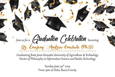 Simple graduation invite 2 design minimal typography