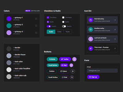 Free vue css ui kit buttons checkbox codepen colors css form freebie interface radio switch toggle ui ui kit user interface