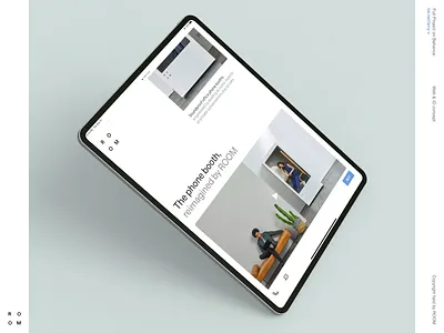 ROOM business clean corporate design ecommerce grid interaction interface ipad landing layout minimal pastel product site tablet typography ui ux web