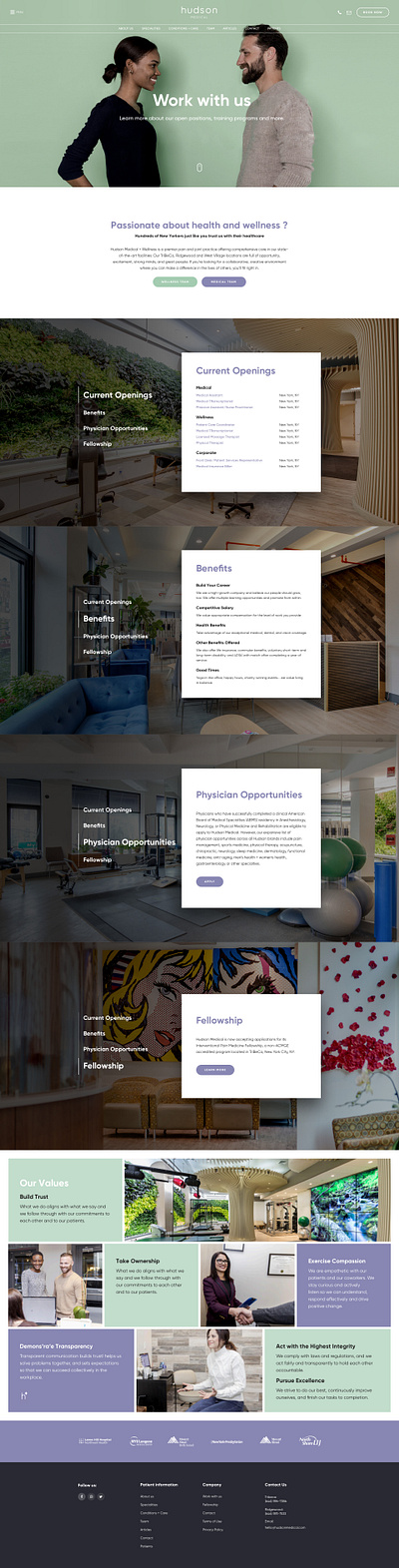 Hudson Medical - Work with Us Page business medical care medical website design web design web development services webdevelopment wordpress wordpress development