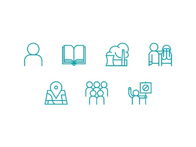 7 principles of climate change communication icons climate change emotional reaction local impact power plant protest stories