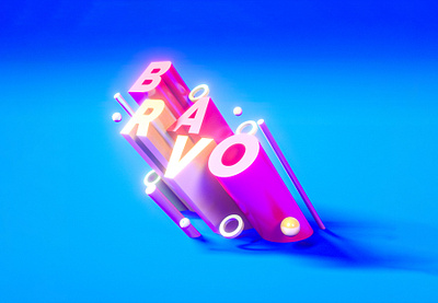 Bravo 36daysoftype 3d design alphabet attractive cinema 4d design gradient letter design logotype octanerender vibrant