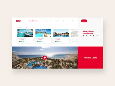 Riu Hotels Design design hotel infinite real estate resort resorts riu social summer trip ui uidesign uiux uiuxdesign ux ux ui ux design vacation web webdesign