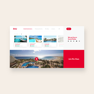 Riu Hotels Design design hotel infinite real estate resort resorts riu social summer trip ui uidesign uiux uiuxdesign ux ux ui ux design vacation web webdesign