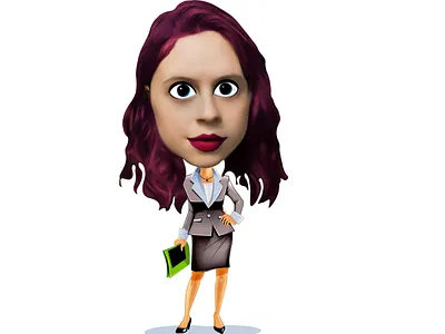 Woman attitude bussiness cartoon character dribbble vectorart