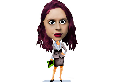 Woman attitude bussiness cartoon character dribbble vectorart