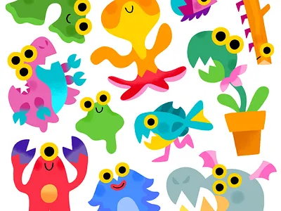 late night monster doodle animals cute doodle illustration kidlit monsters